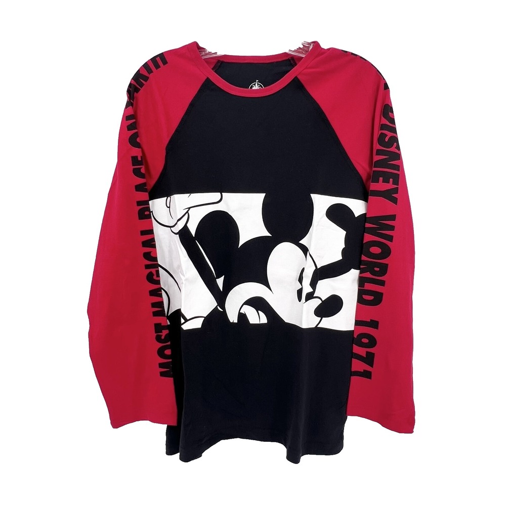 DISNEY PARKS Women's Size S Walt Disney World Mickey Mouse Long-Sleeve T-Shirt
